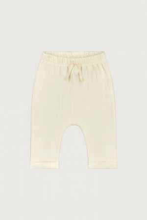 Gray Label Baby Hose Cream, Babyhose aus Bio-Baumwollfleece mit Elastan, elastischer Bund mit Kordelzug, Gesäßtasche