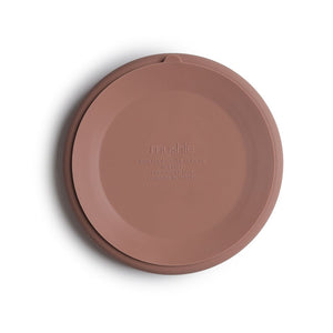 Mushie Silicone Plate with Suction Cup | Cloudy Mauve