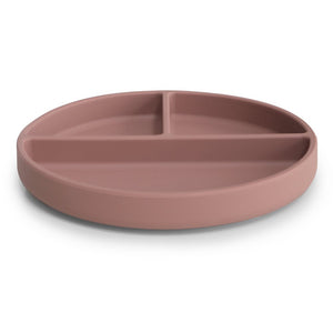 Mushie Silicone Plate with Suction Cup | Cloudy Mauve