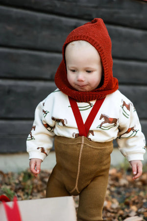 Silly Silas Collant à bretelles | Acorn Brown - Maple Leaf