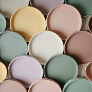 Mushie Silicone Plate "Classic" with Suction Cup | Ivory