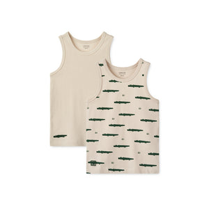 Liewood Unterhemden Tank-Top Faris Carlos Sandy Mix 2er- Pack – Unglaublich weich und sanft zur Haut deines Kindes ist das Faris Tank Top aus feiner Ripp-Qualität gefertigt - für einen enganliegenden und bequemen Sitz.