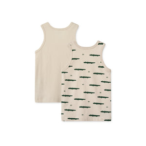 Liewood Unterhemden Tank-Top Faris Carlos Sandy Mix 2er- Pack – Detailansicht