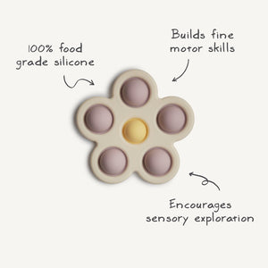 Mushie Blumen Babyspielzeug | Dried Thyme/Natural/Shifting Sand