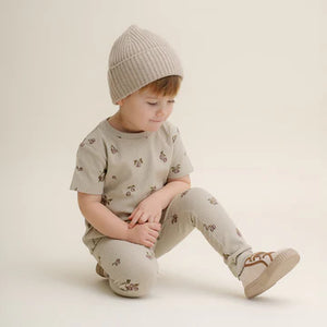 Garbo & Friends - Legging en jersey côtelé - Prune Green