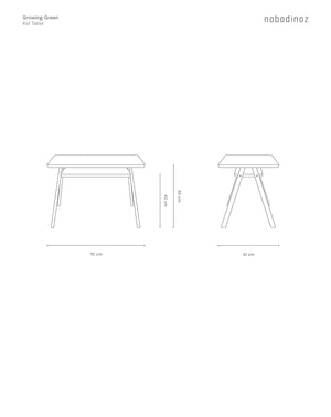 Nobodinoz Table enfant Growing Green - Deep Green