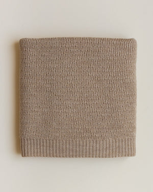 Hvid Babydecke aus Merinowolle Dora Sand
