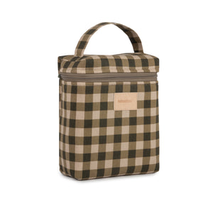 Nobodinoz Kühltasche Hyde Park Green Checks Kinder Lunch Tasche isoliert