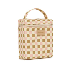 Nobodinoz Kühltasche Hyde Park Yellow Pink Mosaic Kinder Lunch Tasche isoliert