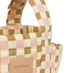 Nobodinoz Hyde Park Kinderwagen-Organizer | Yellow Pink Mosaic