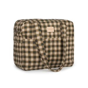 Nobodinoz Sac à langer imperméable Hyde Park | Vichy vert