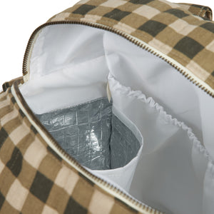 Nobodinoz Sac à langer imperméable Hyde Park | Vichy vert