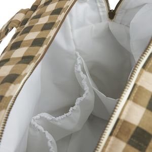 Nobodinoz Sac à langer imperméable Hyde Park | Vichy vert