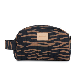 Nobodinoz Kosmetiktasche „Hyde Park“ – Design Blue Waves, kompakte Tasche mit Reißverschluss, Bio-Baumwolle, wasserabweisendes Innenfutter