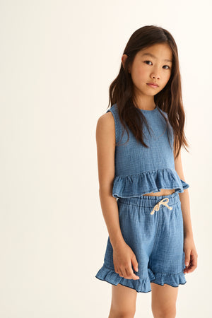 Cozmo Shorts Blue – nachhaltige Kinderbekleidung | lilya.ch