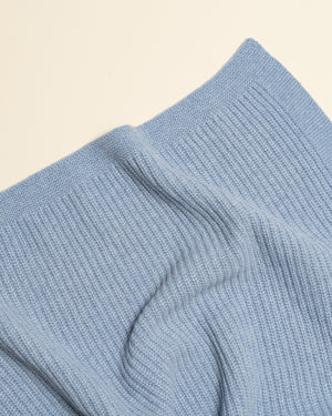 Hvid Babydecke "Kiki" Frost Blue