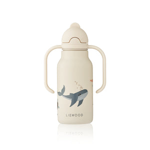 „Liewood Thermo-Trinkflasche Kimmie 350 ml in Sandy mit Sea Creature Print