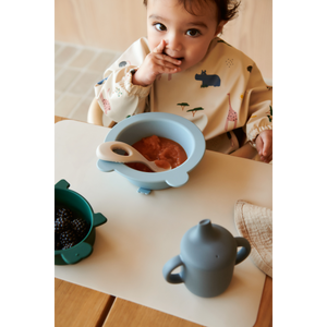 Liewood Kinderschüsseln Iggy Dino Blue Multi Mix – Detailansicht