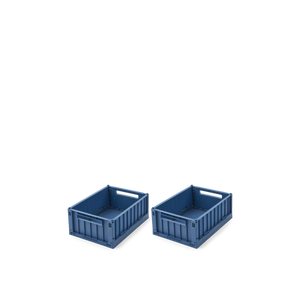 Liewood Aufbewahrungsboxen S 2er Set Weston Indigo Blue – Die coolen Aufbewahrungsboxen S "Weston" von Liewood bringen stilvolle wie auch praktische Akzente ins Kinderzimmer, Bad, Küche oder Büro.
