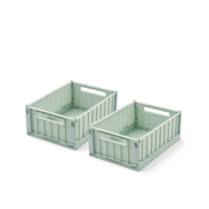 Liewood Aufbewahrungsboxen M 2er Set Weston Light Peppermint – Die coolen Aufbewahrungsboxen "Weston M" von Liewood bringen stilvolle wie auch praktische Akzente ins Kinderzimmer, Bad, Küche oder Büro.