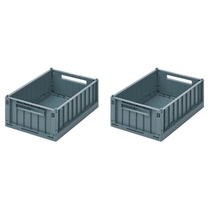 Liewood Aufbewahrungsboxen S 2er Set Weston Whale Blue – Die coolen Aufbewahrungsboxen S "Weston" von Liewood bringen stilvolle wie auch praktische Akzente ins Kinderzimmer, Bad, Küche oder Büro.