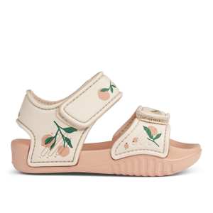 Liewood Kinder Bade Sandalen Blumer Peach / Sea Shell – Rückansicht