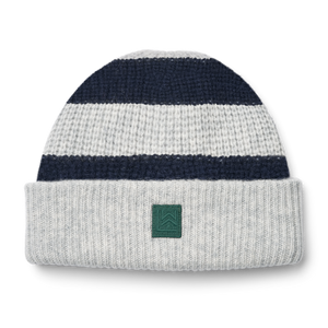 Liewood Strickmütze Wolle-Bio-Baumwolle Emilio Classic Navy/Light Grey Melange – Die "Emilio" Wollmütze von Liewood ist das perfekte Winteraccessoire.