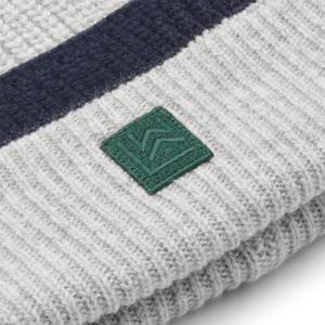 Liewood Strickmütze Wolle-Bio-Baumwolle Emilio Classic Navy/Light Grey Melange – Detailansicht