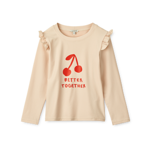 Liewood Badeshirt mit UV-Schutz Tenley Appele Blossom – Cooles Langarm UV-Badeshirt „Tenley / Apple Blossom“ mit Kirschprint von Liewood.