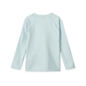 Liewood Badeshirt mit UV-Schutz Noah It Comes in Waves / Pure Sky – Rückansicht
