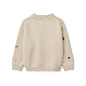 Liewood Strickpullover Orlane Holiday / Sandy – Detailansicht