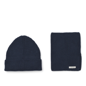 Liewood Strickmütze und Schal Lina Hamper Classic Navy