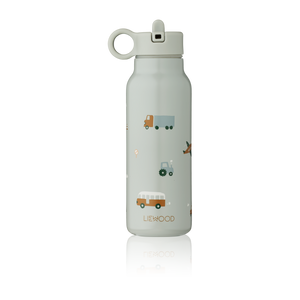 Liewood Trinkflasche Falk Vehicles Dove Blue Mix 350ml – Die Trinkflasche "Falk" von Liewood ist der ideale Begleiter für Kindergarten, Schule oder unterwegs.