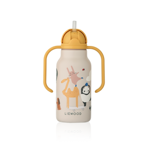 Liewood Thermo Trinkflasche Kimmie Around the world / Sandy – Rückansicht