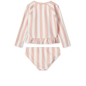 Liewood Badehose-Set Dagny Stripe Sorbet Rose / Creme de la Creme – Rückansicht