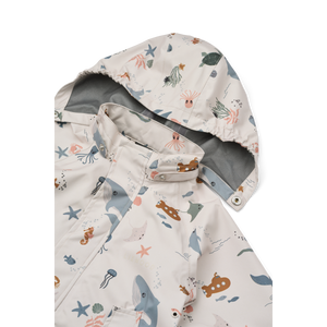 Liewood Regenset Pedia Sea Creature / Sandy – getragen