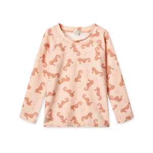 Liewood Badeshirt mit UV-Schutz Noah Seahorse / Apple Blossom – Cooles Langarm UV-Badeshirt "Noah" Seahorse7Apple Blossom von Liewood.
