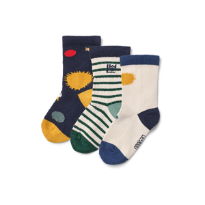 Liewood Socken Silas Universe Classic Navy – Material: 80% Baumwolle, 17% Polyamid, 3% Elasthan Waschbar bei 40 Grad
