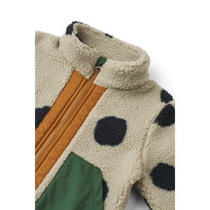 Liewood Fleecejacke Noam Spots Dots Mist – Materialdetail