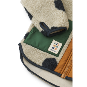 Liewood Fleecejacke Noam Spots Dots Mist – getragen