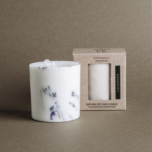 the Munio Soy Wax Scented Candle - Lavender