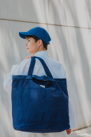 Nobodinoz Sac shopping "Paris-Tokyo Cobalt"