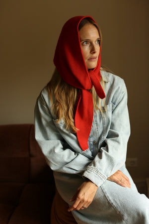 Hvid Dreieckstuch "Josephina" Red