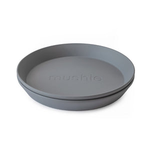 Assiettes enfant Mushie | Lot de 2 Smoke