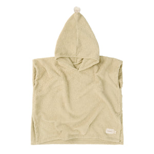 Nobodinoz Kapuzenponcho „So Cute“ in Green Tea – weicher Frotteeponcho mit Bärenohren auf der Kapuze