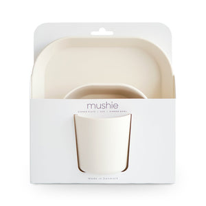 Mushie Geschirrset “Square“ | Ivory