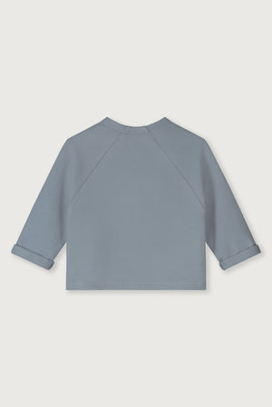 Gray Label Baby Raglan-Cardigan GOTS | Stone Gray