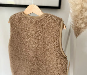 Alwero Gilet en laine bio pour enfant « TYB » | Tan