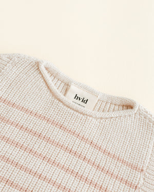 Hvid Strick-Weste Baby Harvey Cream / Apricot – Detailansicht