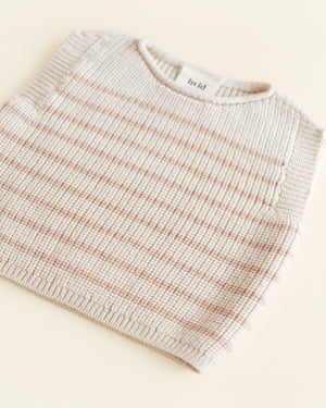 Hvid Strick-Weste Baby Harvey Cream / Apricot – Rückansicht